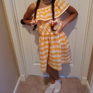 Nautica Orange and White checkered dress YM